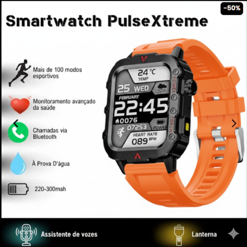 Smartwatch PulseXtreme Inteligente À Prova D'água - Lançamento 2025