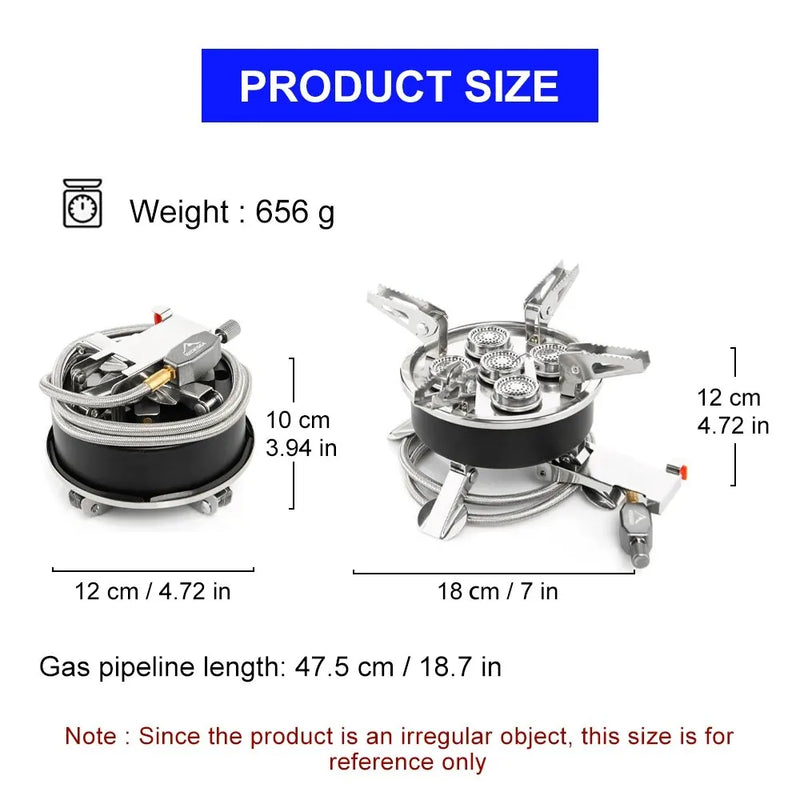 Widesea-Camping Tourist Burner, Fogão a Gás Portátil, Panelas, Piquenique, Churrasco, Suprimentos Turismo, Exterior, Recreação, 8800W