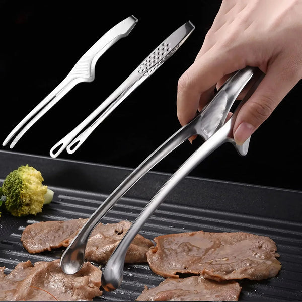 304 pinças de alimentos de aço inoxidável alça longa antiderrapante pinças de churrasco pinças de bife cozinha ferramentas de cozinha acessórios de cozinha