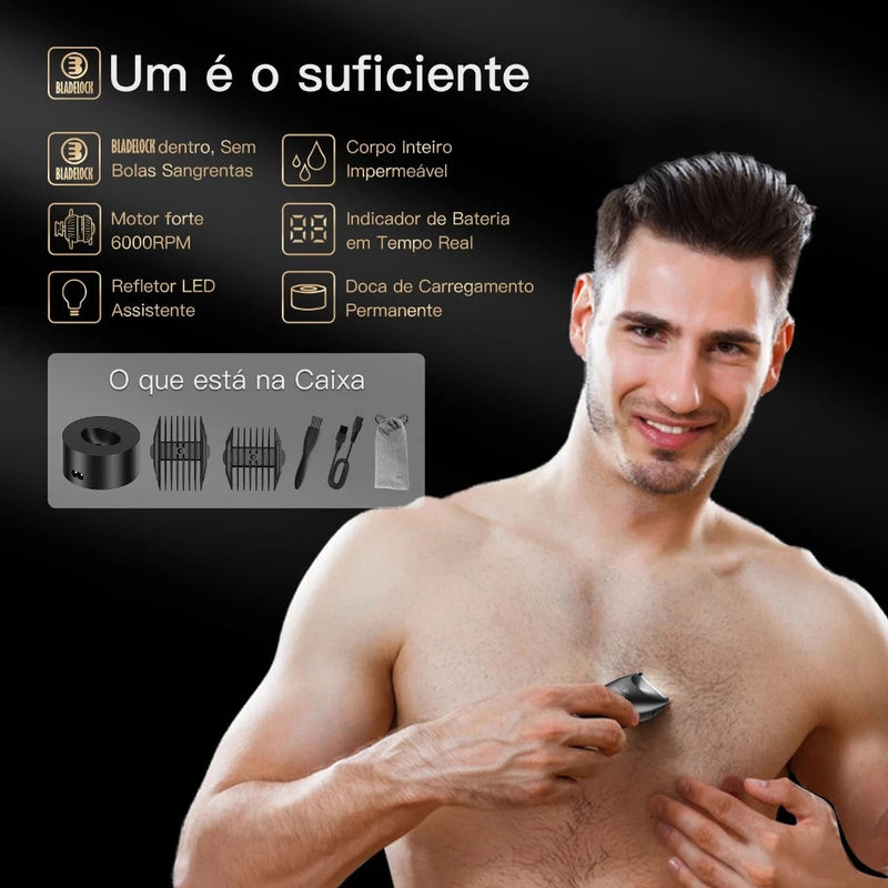 Máquina Íntima Masculina – Corte Seguro e Sem Irritação